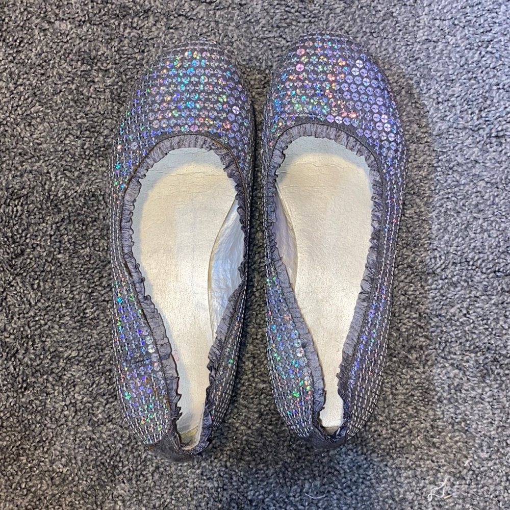 Silver Jeweled Flats